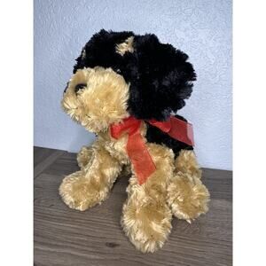 Dan Dee Brown Black Rottweiler Plush Stuffed Puppy Dog Red Bow Walmart Floppy